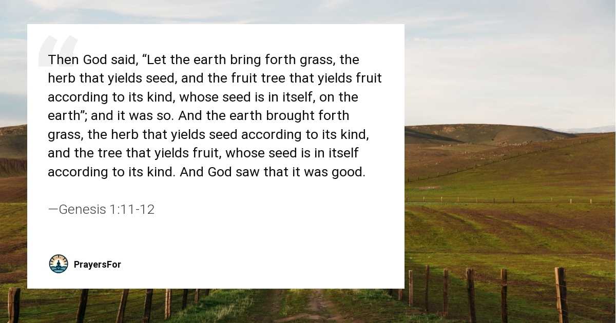 Genesis 1:11-12