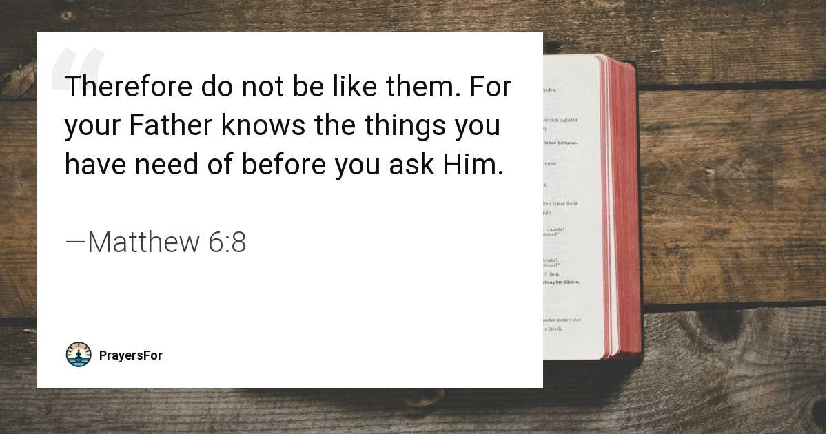 Matthew 6:8