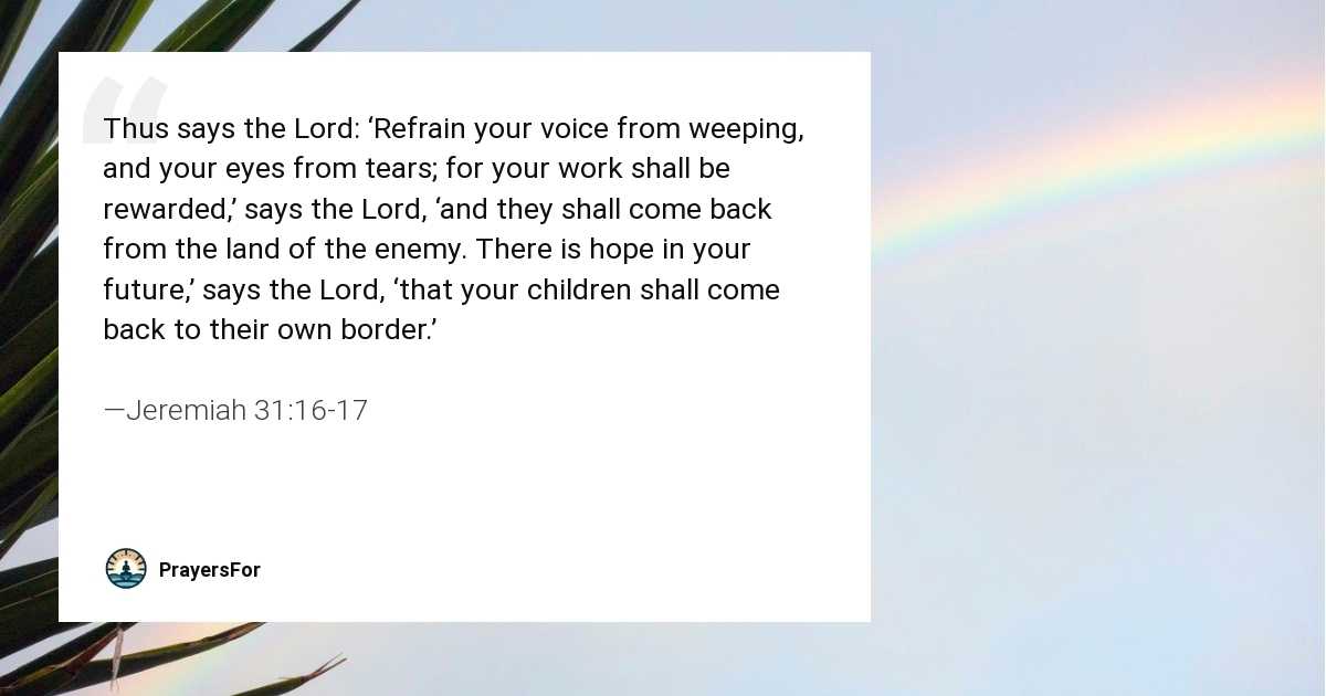Jeremiah 31:16-17