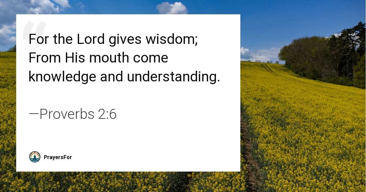 Proverbs 2:6