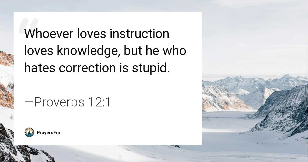 Proverbs 12:1