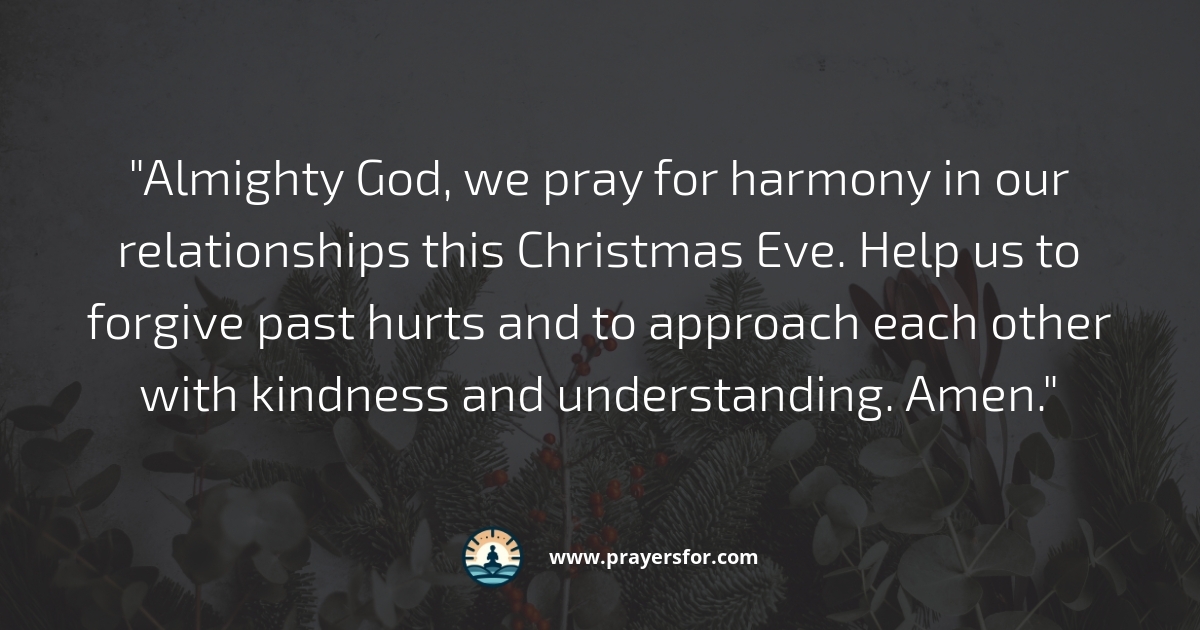 Christmas Eve family prayer for peace and togetherness