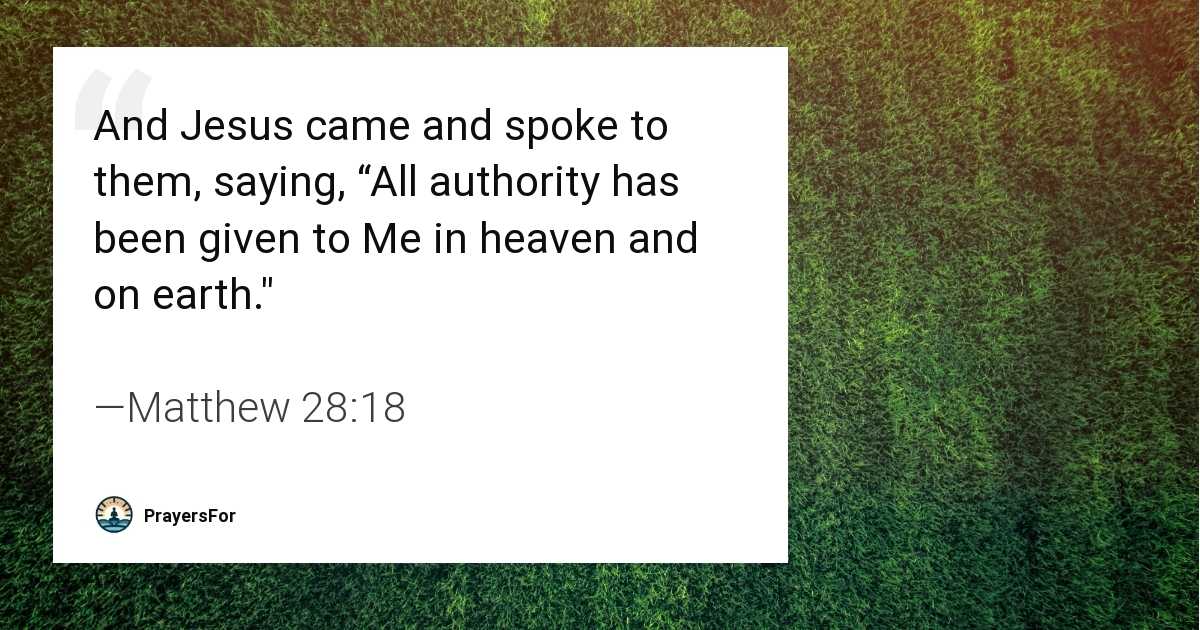 Matthew 28:18