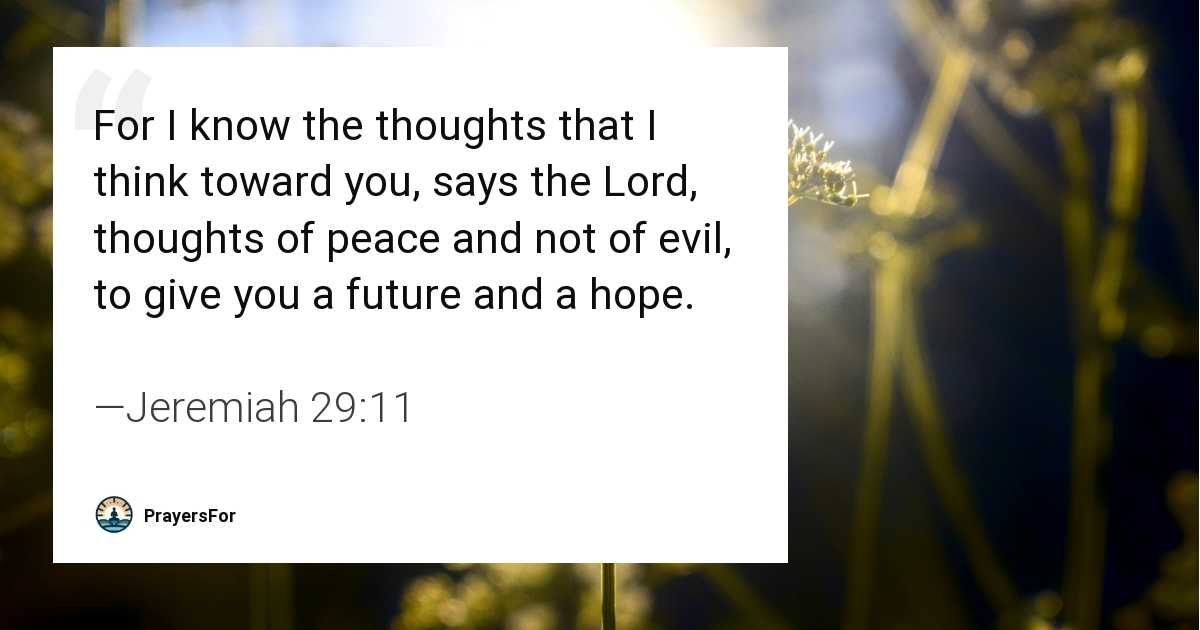 Jeremiah 29:11