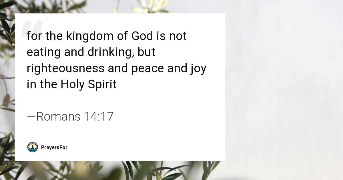 Romans 14:17