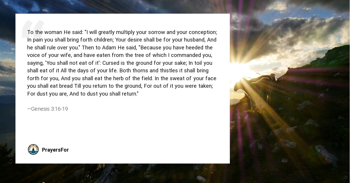 Genesis 3:16-19