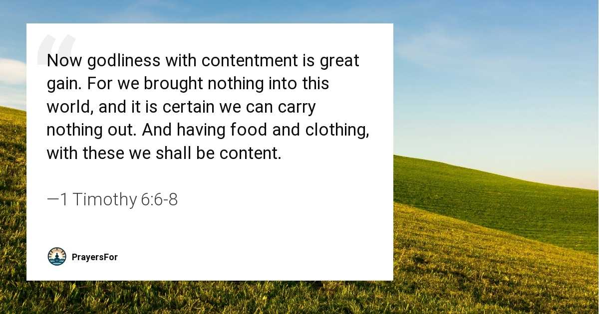 1 Timothy 6:6-8