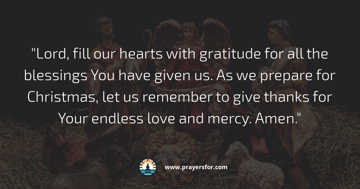 Graphic with an Advent family prayer of gratitude