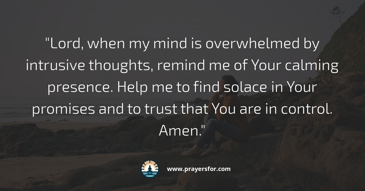 Prayer for intrusive thoughts and God's peace