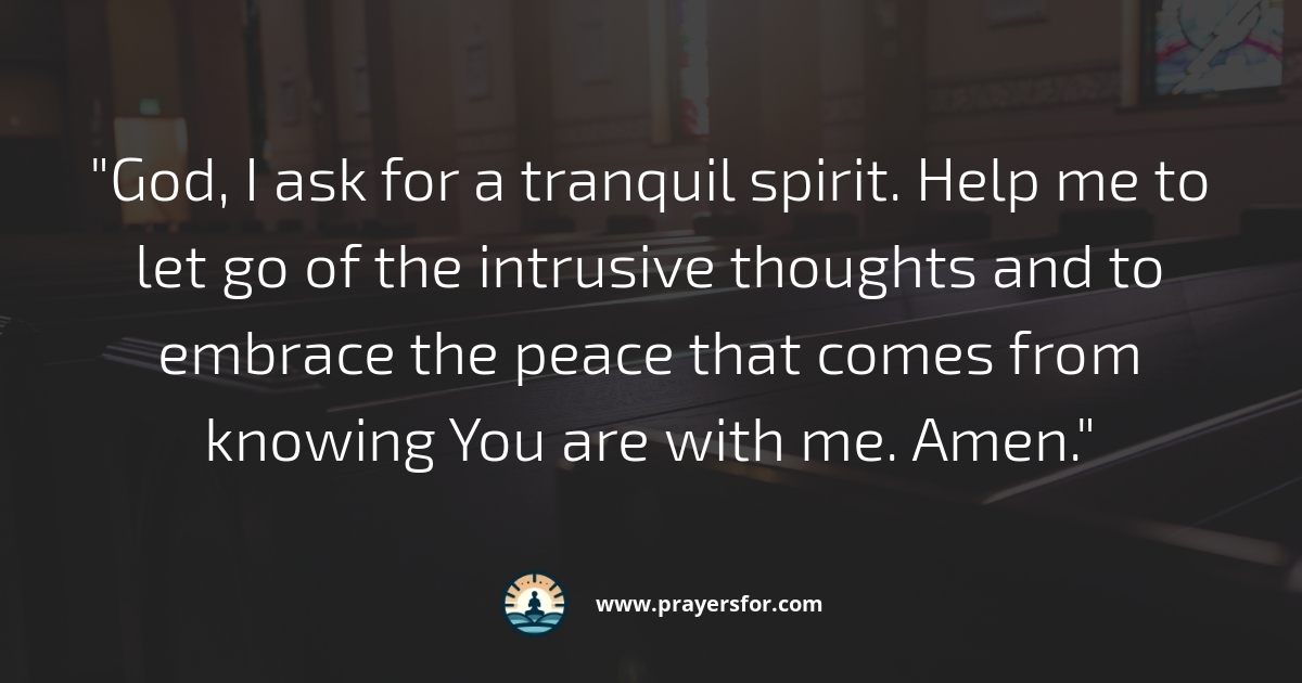 Prayers for intrusive thoughts and rest at night