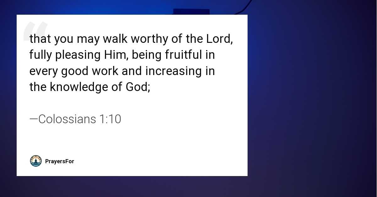 Colossians 1:10