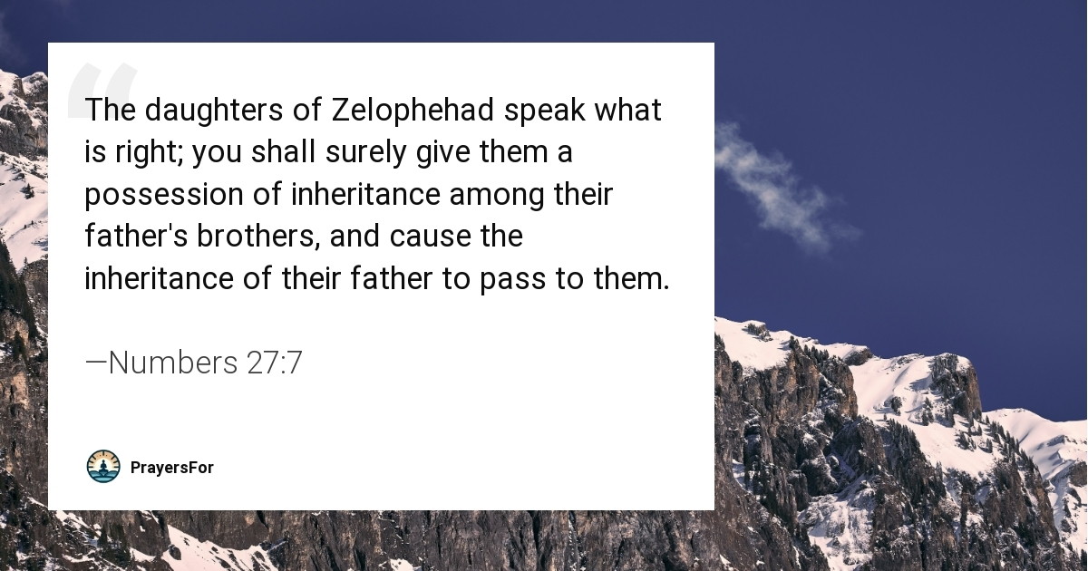 Numbers 27:7