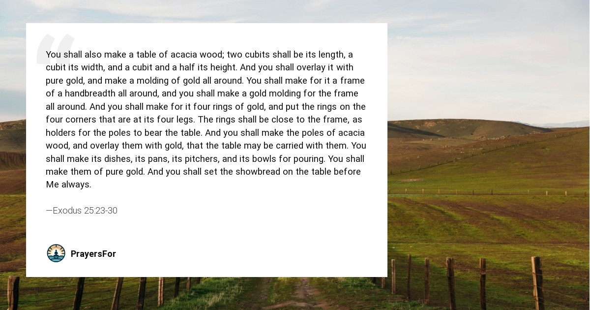 Exodus 25:23-30