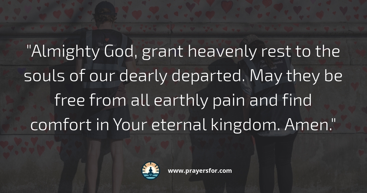 Prayer for a loved one who has just died