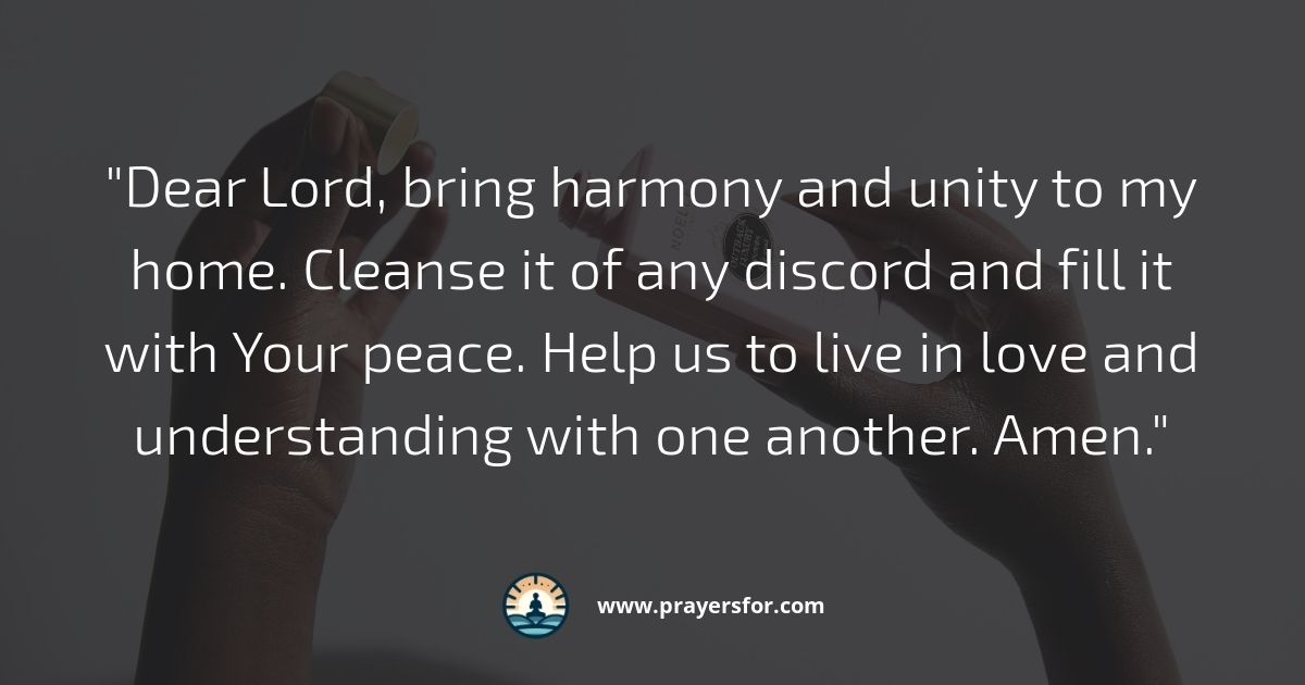 Prayer for cleansing the home and inviting God's peace