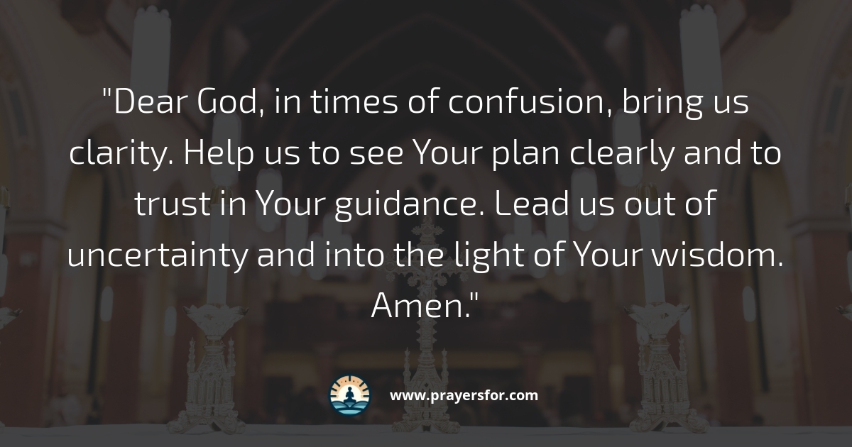 Prayer for guidance and better days ahead