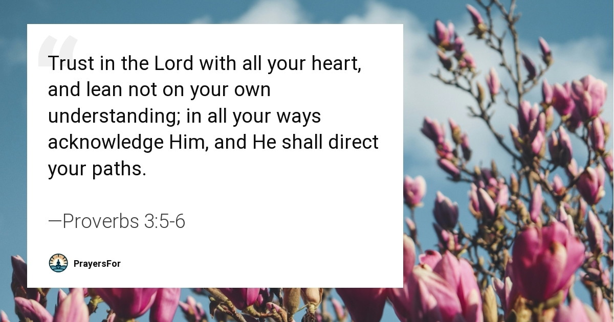 Proverbs 3:5-6