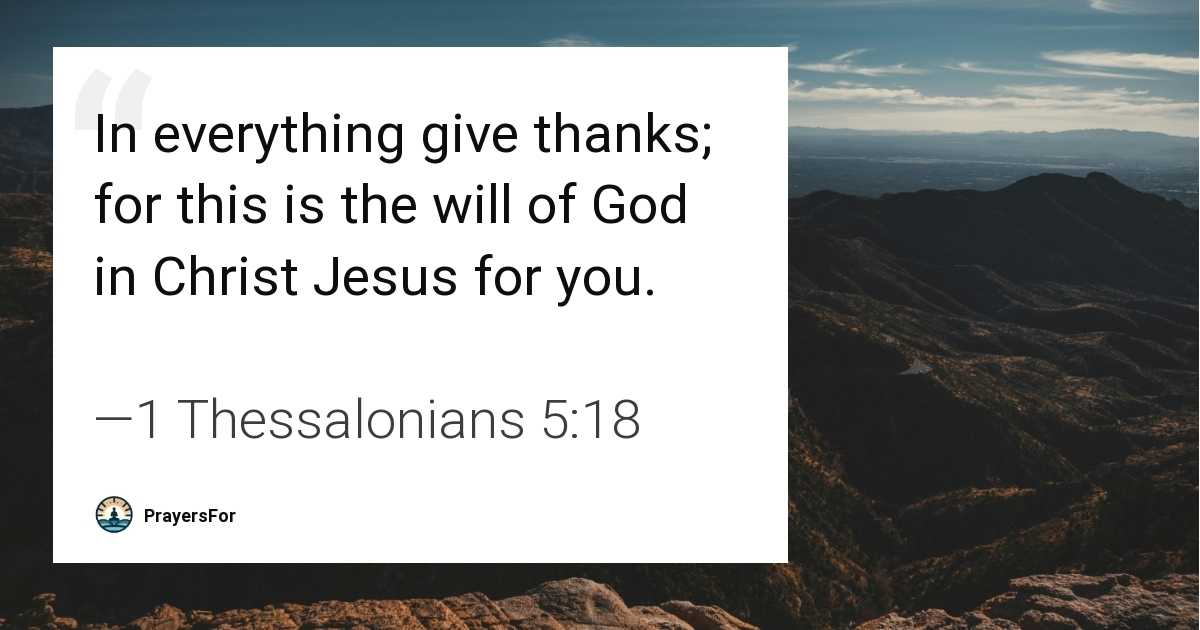 1 Thessalonians 5:18