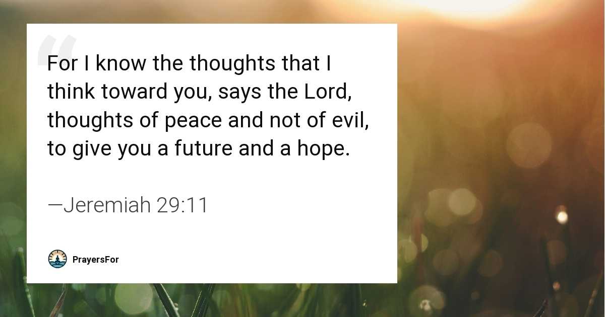 Jeremiah 29:11
