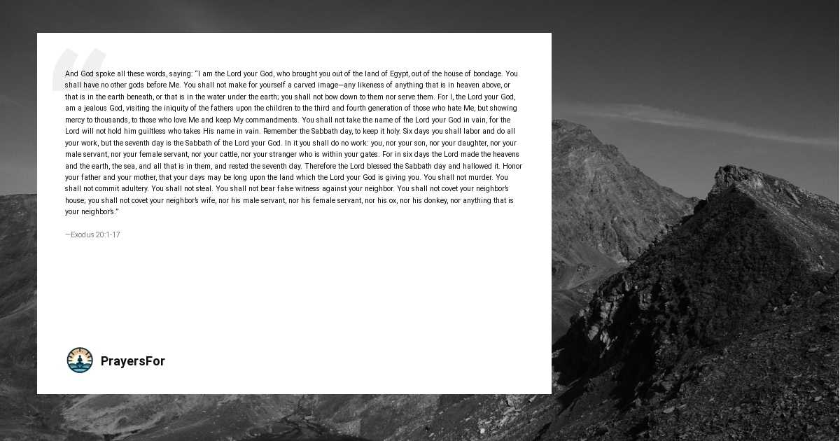 Exodus 20:1-17