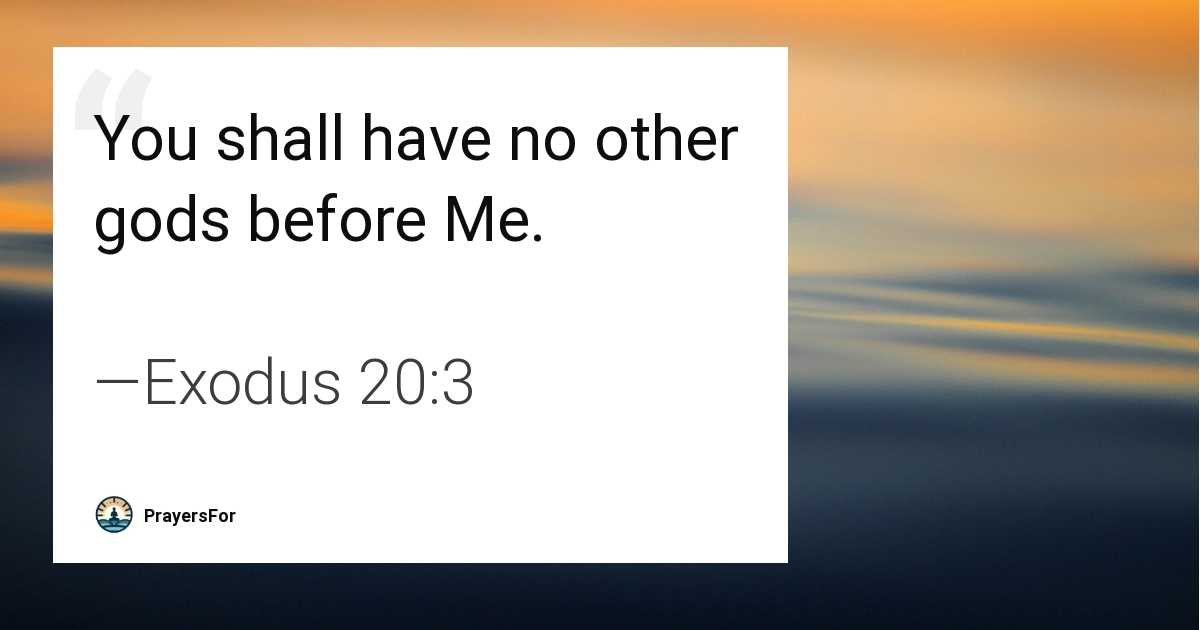 Exodus 20:3
