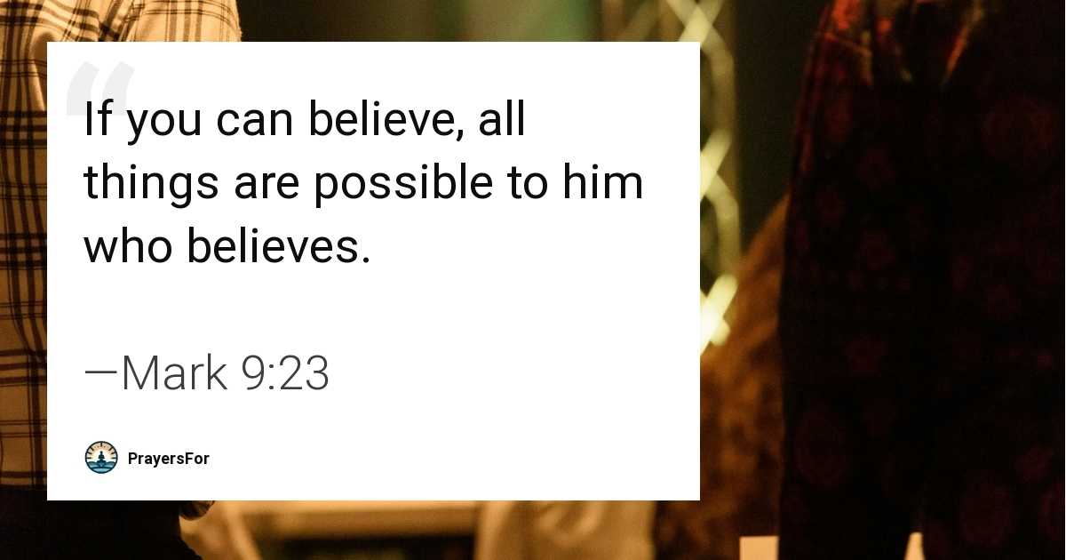 Mark 9:23