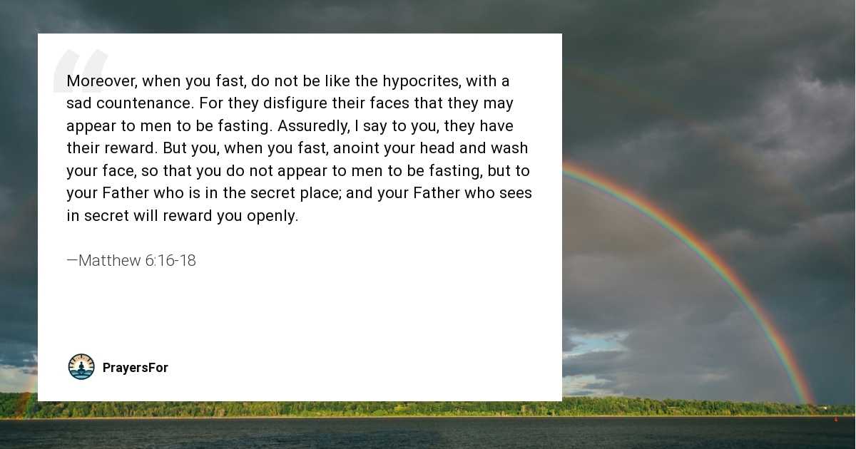 Matthew 6:16-18