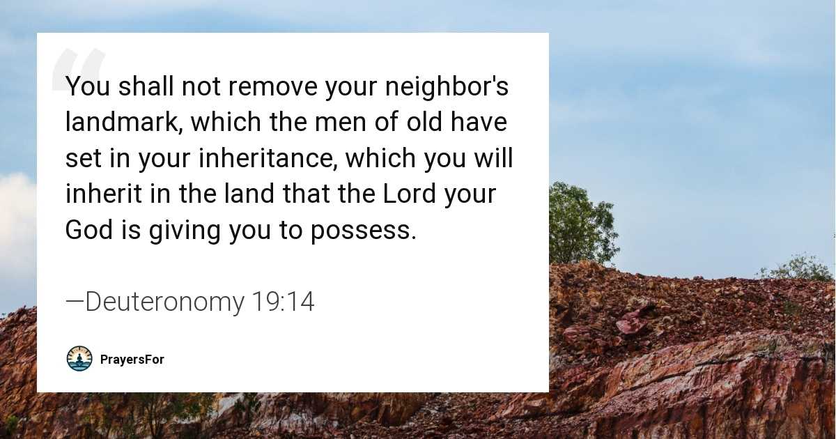 Deuteronomy 19:14