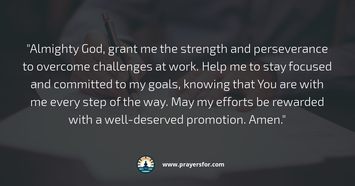 Prayer for favor and open doors at work