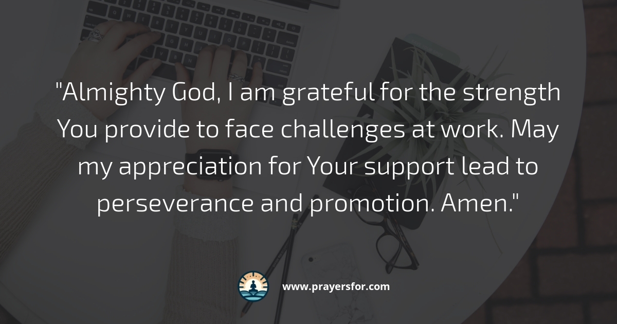 Prayer for humility and stewardship after promotion