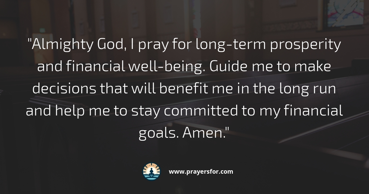 Prayer for faithful stewardship and long-term debt freedom