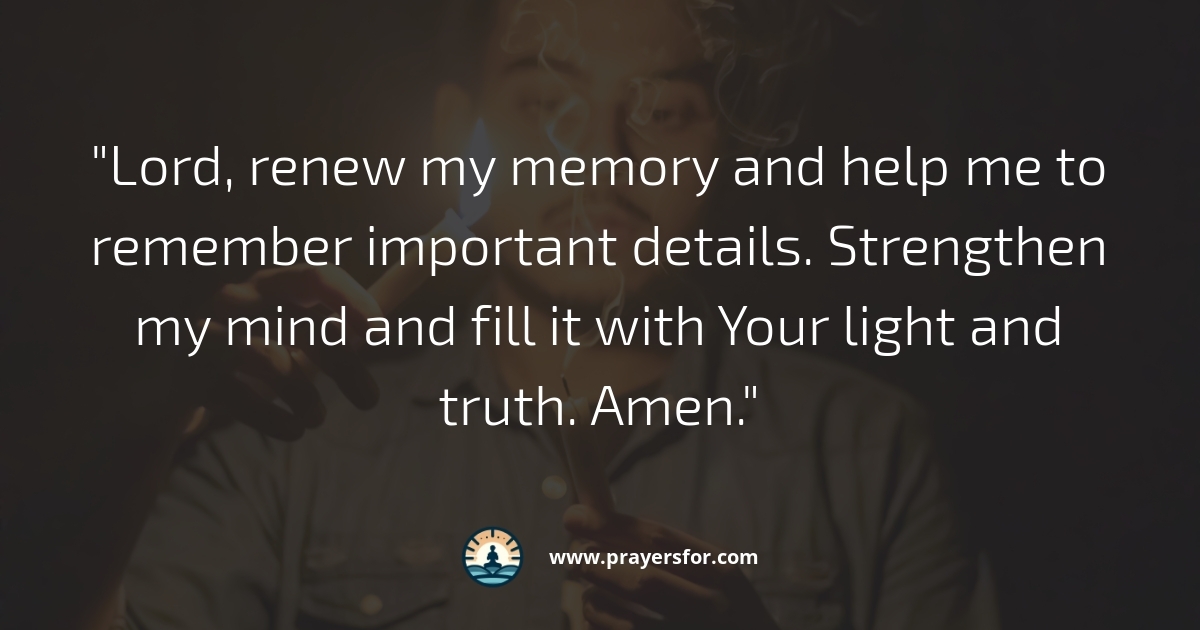 Prayer for healing painful memories and peace of mind