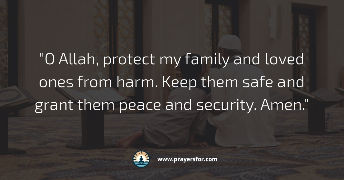 Muslim prayer for peace protection and rest