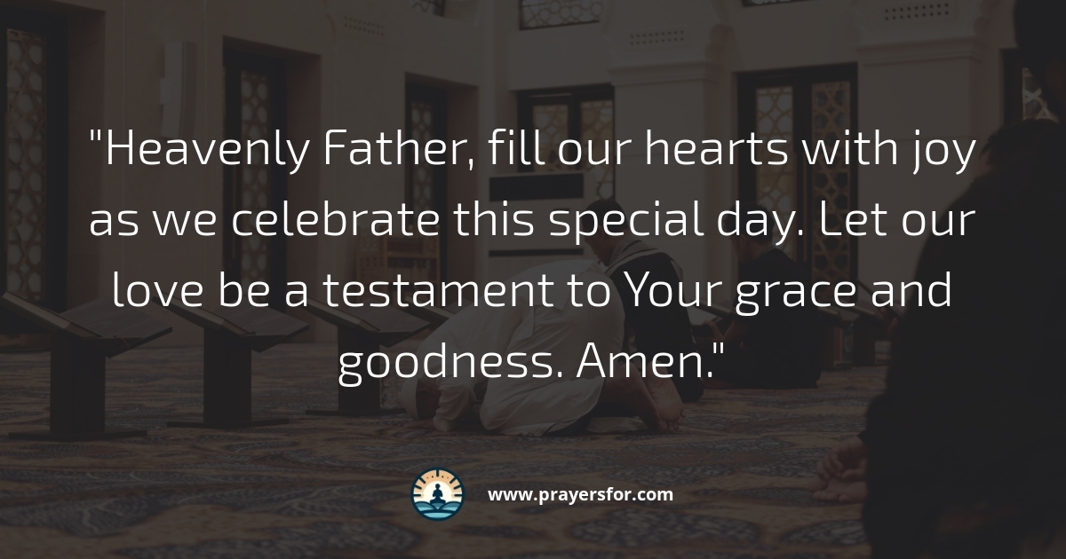 Opening prayer for anniversary celebration with gratitude and blessing