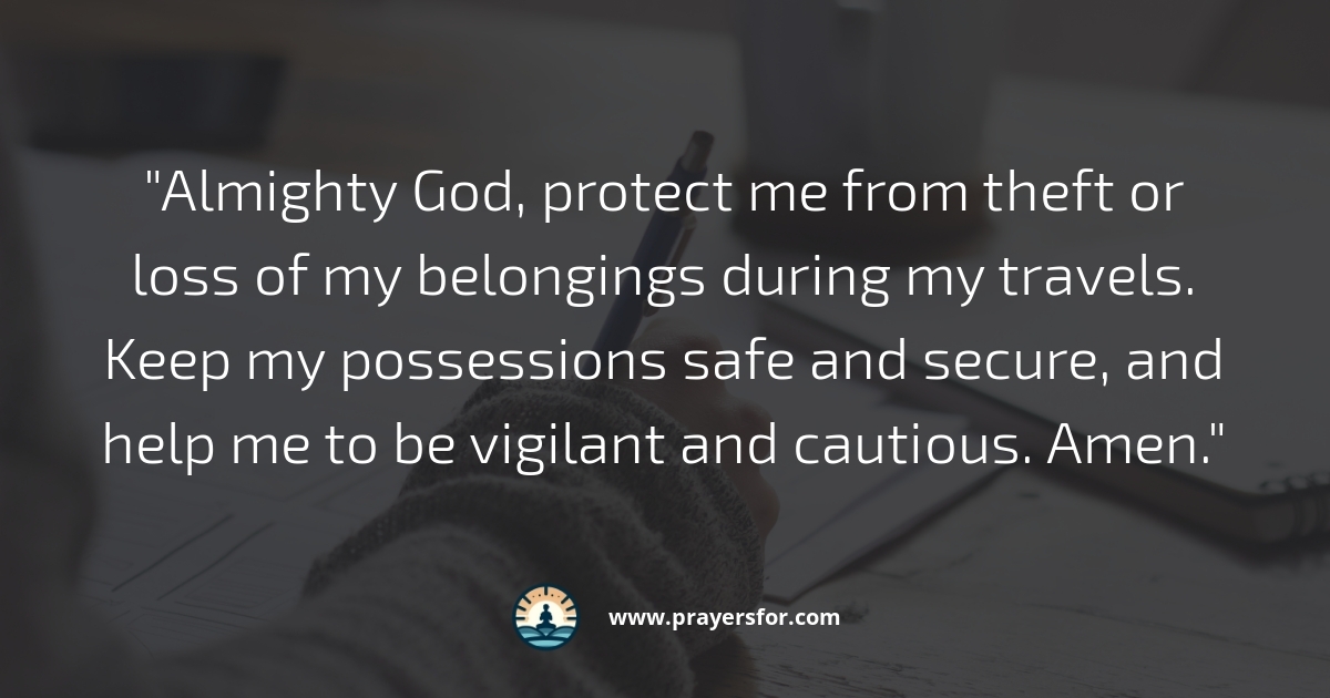 Prayer for safe travel, reputation, and job security at work