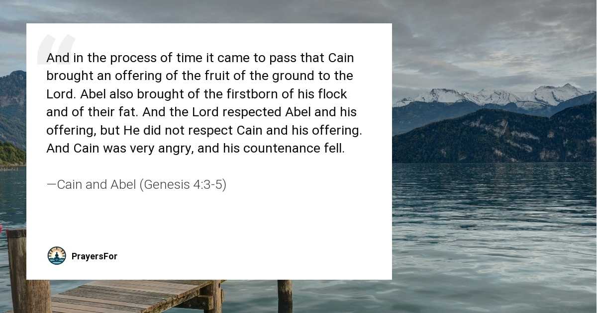 Cain and Abel (Genesis 4:3-5)