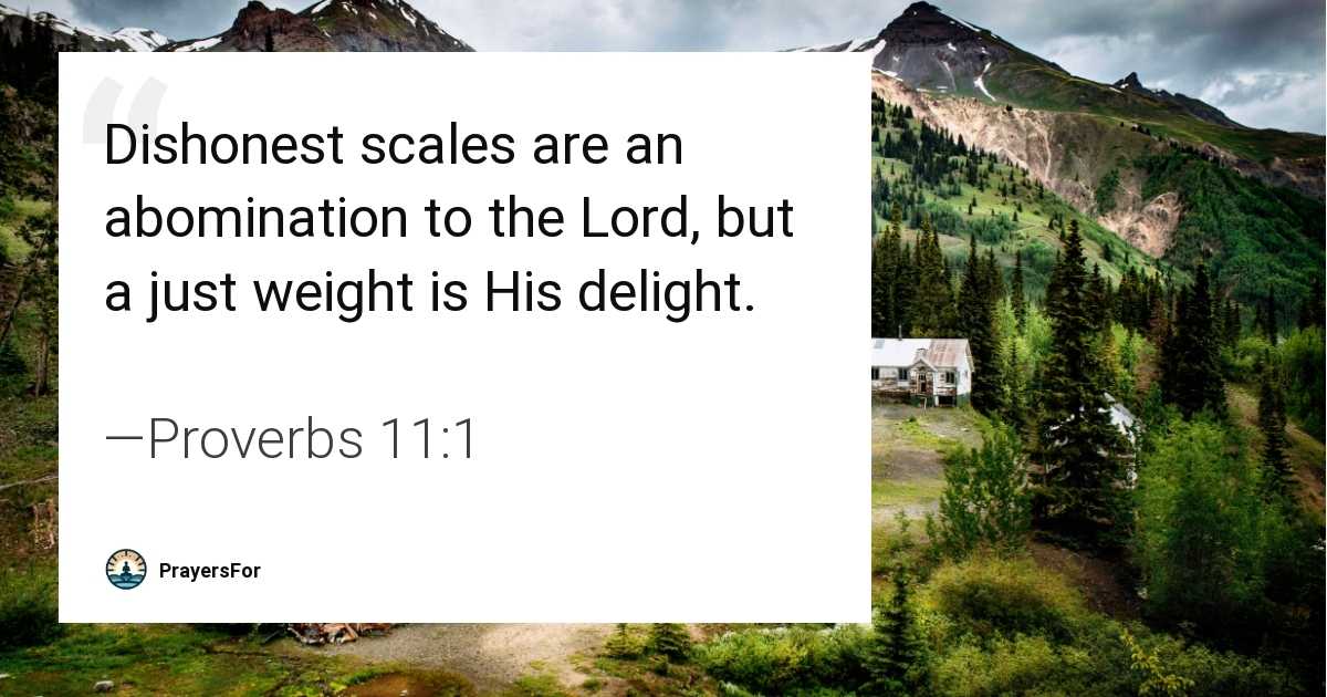 Proverbs 11:1