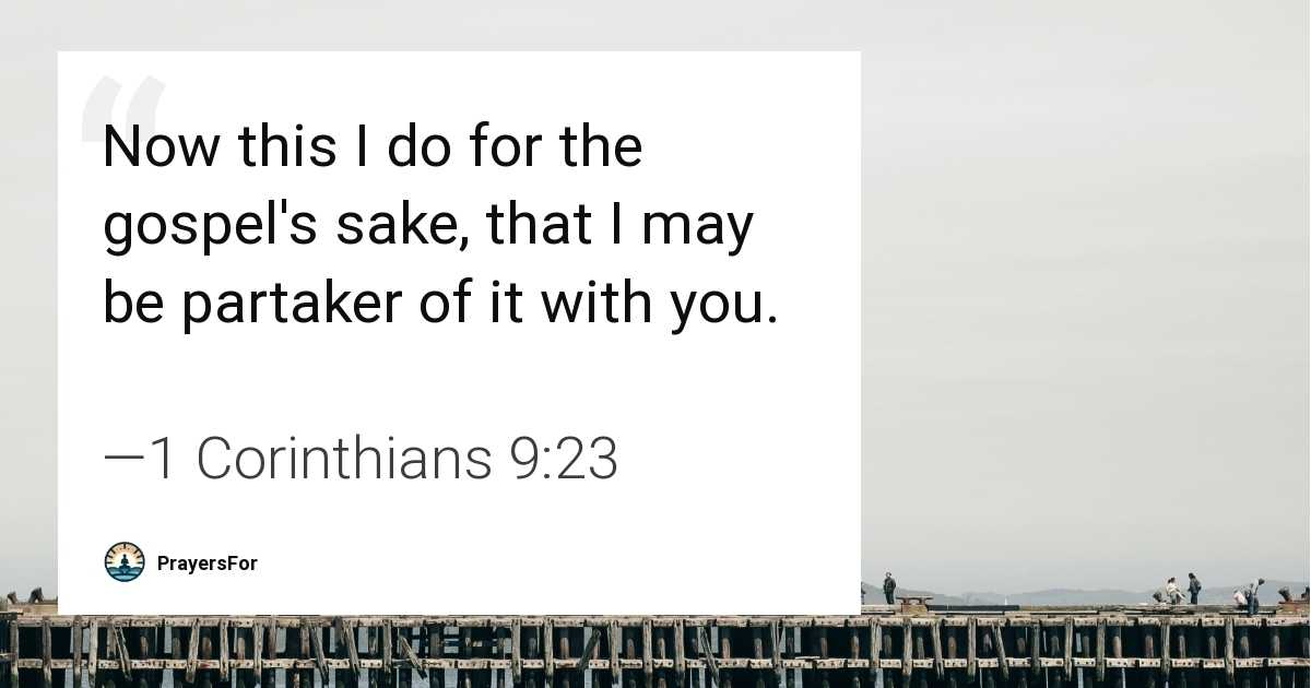1 Corinthians 9:23