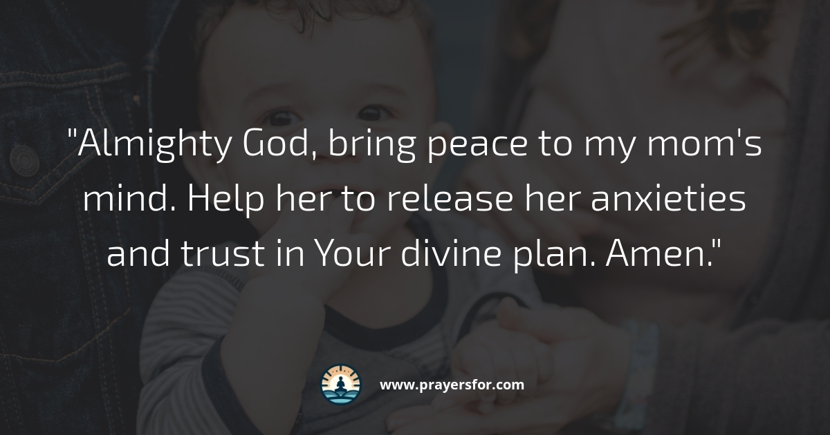 Prayer for recovery and hope for a sick mother