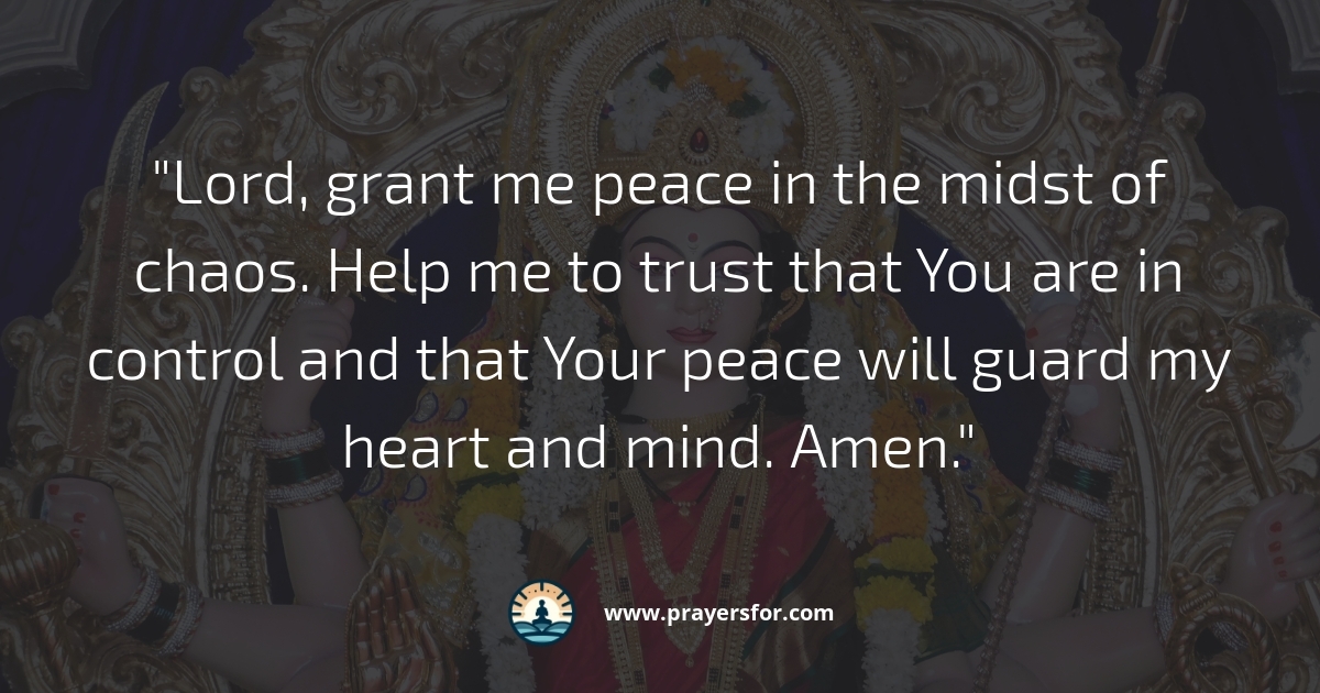 Prayer to let God lead your life with peace