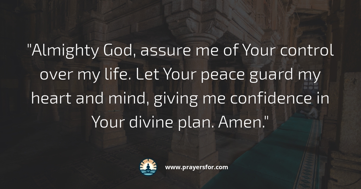 Prayer to trust God instead of controlling everything