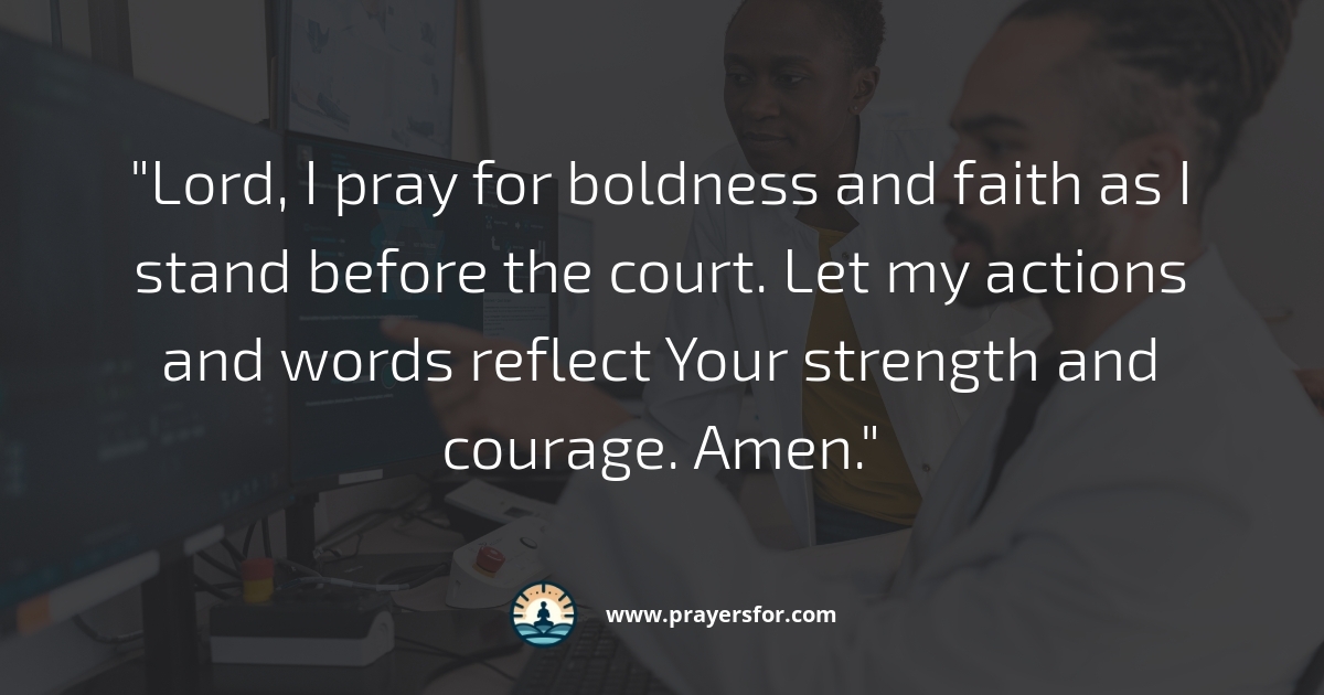 Prayer for peace and strength while waiting on a court decision