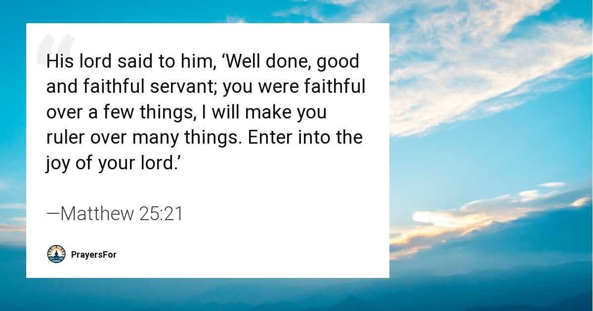 Matthew 25:21