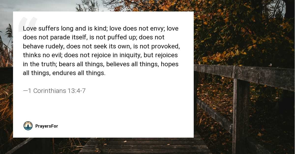 1 Corinthians 13:4-7