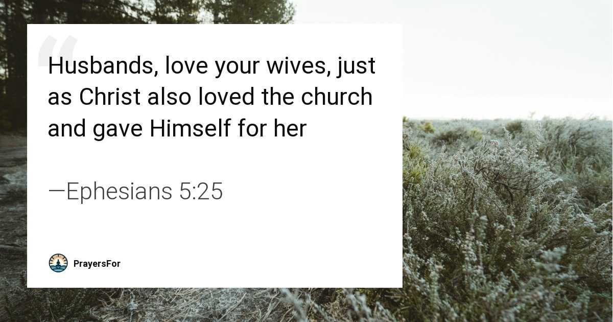 Ephesians 5:25