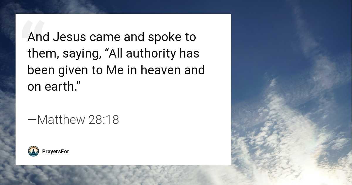 Matthew 28:18