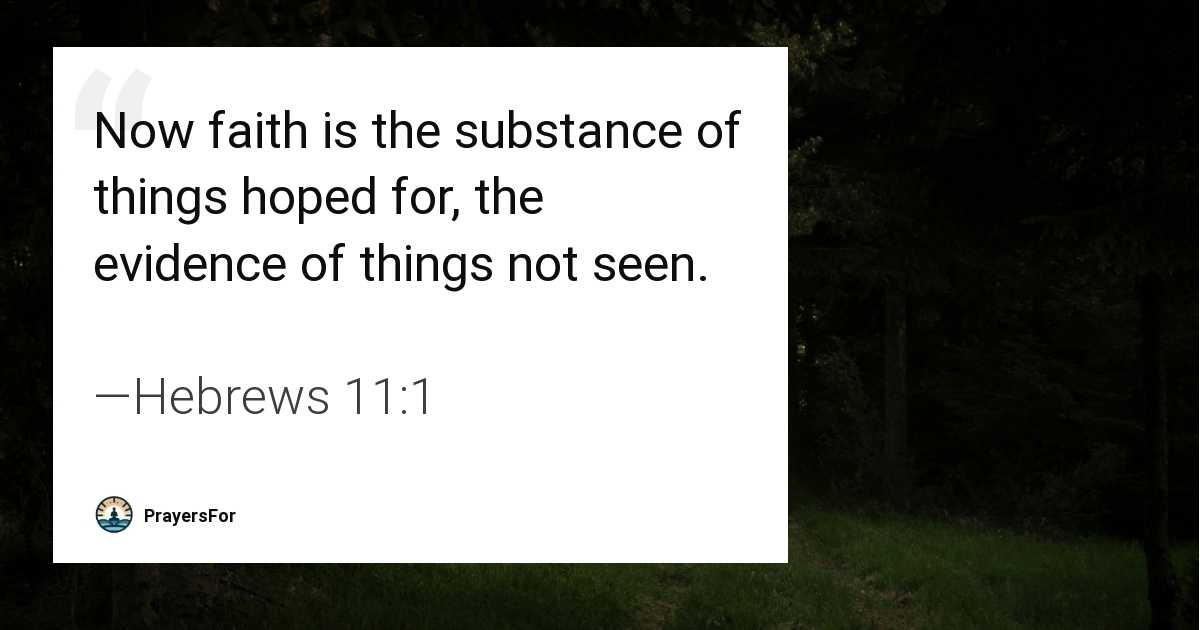 Hebrews 11:1