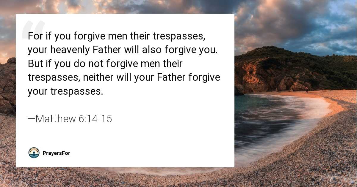Matthew 6:14-15