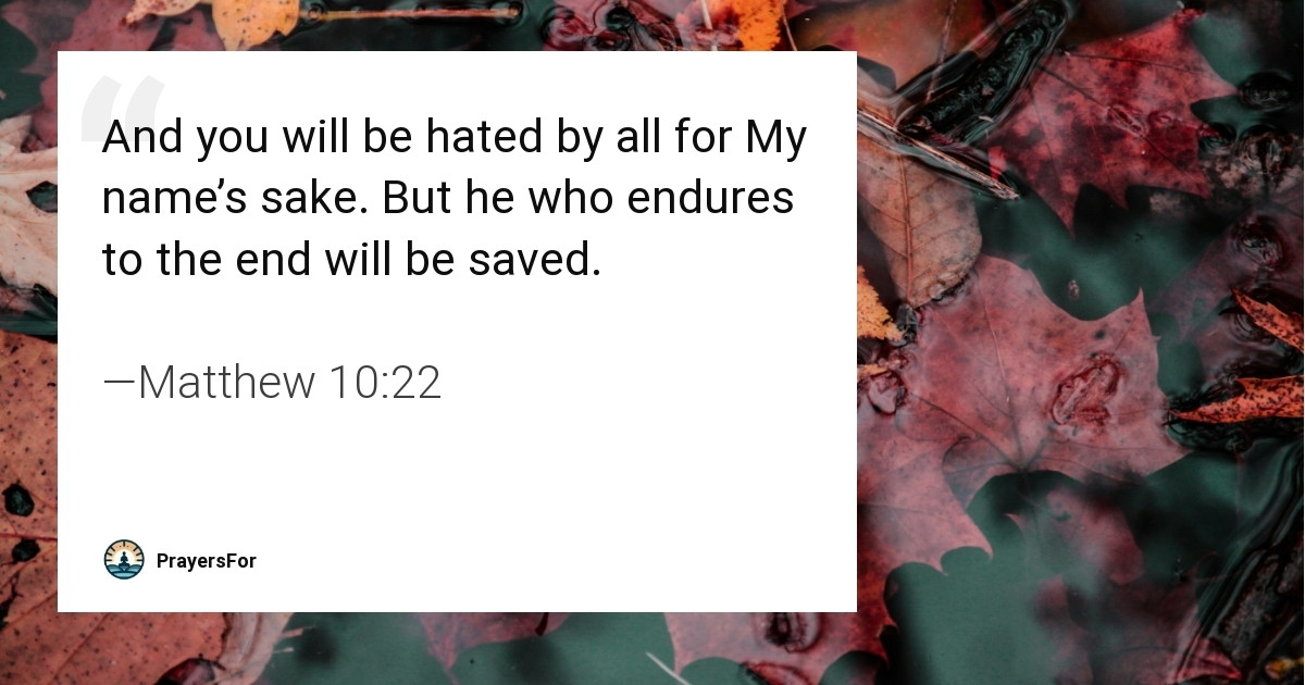 Matthew 10:22