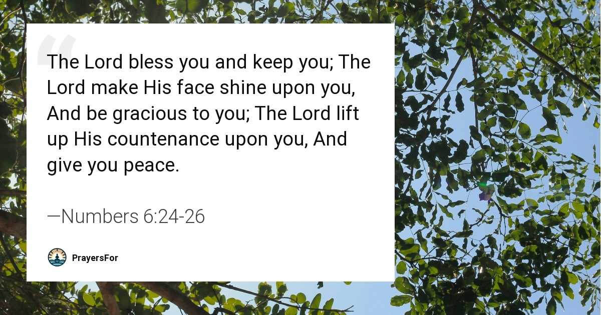 Numbers 6:24-26